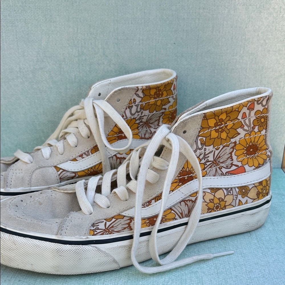 Floral High-Top Sneakers